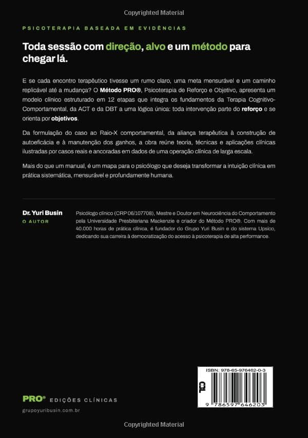 Método PRO: Psicoterapia de Reforço e Objetivo (Portuguese Edition) by Yuri Busin