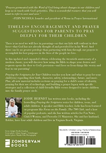 Praying the Scriptures for Your Children 20th Anniversary Edition: Discover How to Pray God's Purpose for Their Lives by Jodie Berndt