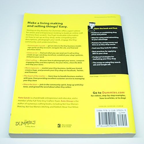 Starting an Etsy Business for Dummies by Kate Gatski