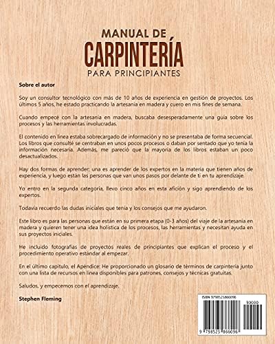 Manual de carpintería para principiantes: Una guía paso a paso con herramientas, técnicas, consejos y proyectos iniciales (DIY Spanish) (Spanish Edition) by Stephen Fleming