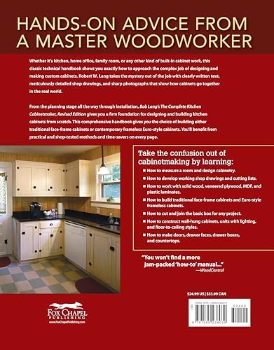 Bob Lang's The Complete Kitchen Cabinetmaker, Revised Edition: Shop Drawings and Professional Methods for Designing and Constructing Every Kind of Kitchen and Built-In Cabinet (Fox Chapel Publishing) by Robert W. Lang