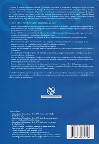Manual de Publicaciones de la American Psychological Association / Publication Manual of the American Psychological Association (Spanish Edition) by Miroslava Guerra Frias