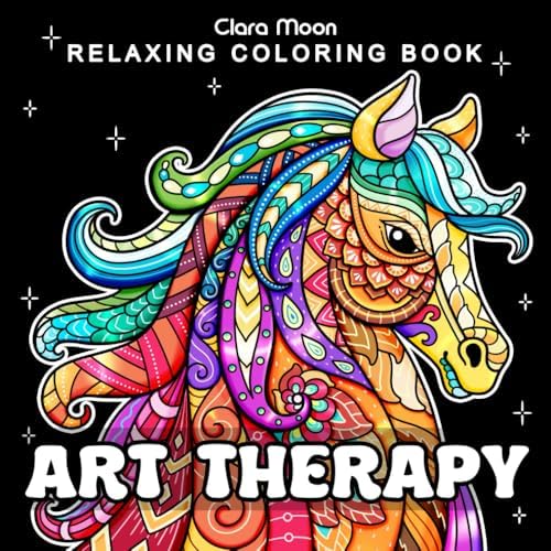 Art Therapy: Relaxing Coloring Book Featuring Mandala Animal Patterns with Dogs, Cats, Butterflies, and Ocean Creatures for Stress Relief Moments by Clara Moon