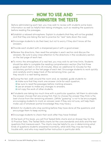 Scholastic Success with Reading Tests Grade 4 Workbook by Scholastic Teaching Resources