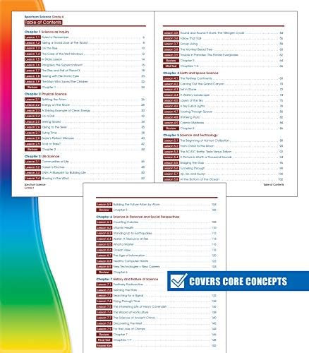 Spectrum Grade 6 Science Workbook, Middle School Books Covering Natural, Earth, Life Sciences, and More With Scientific Research Activities, Classroom or Homeschool Curriculum by Spectrum