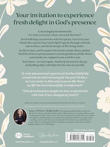 Dwell: 30 Days with God in the Psalms: A Devotional by Nancy DeMoss Wolgemuth