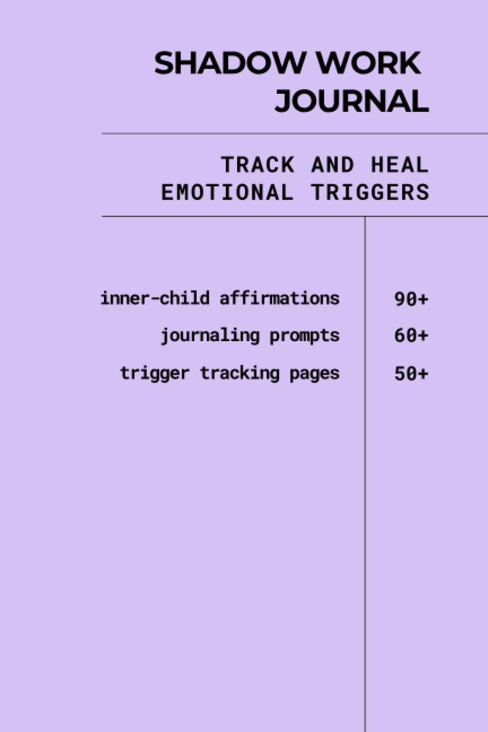 Shadow Work Journal: Track and Heal Emotional Triggers, 60+ Journal Prompts, 90+ Trigger Tracking Pages, 100+ Inner Child Affirmations by K C Delgado