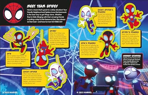 Marvel Spidey and His Amazing Friends Glow in the Dark Sticker Book: With More Than 100 Stickers (Disney Junior: Marvel Spidey and His Amazing Friends) by DK