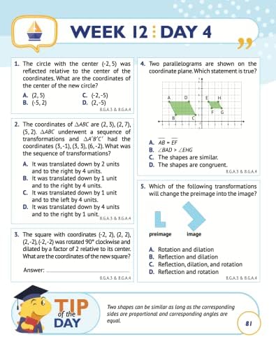 8th Grade Common Core Math: Daily Practice Workbook | 1000+ Practice Questions and Video Explanations | Argo Brothers (Next Generation Learning Standards Aligned (NGSS)) by Argo Brothers