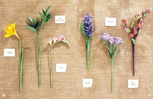 The Bouquet in a Book: Spring: Pre-punched pages to press out and make paper flowers by Prudence Rogers