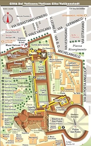 StreetSmart® Rome Map by VanDam –– Laminated, pocket sized City Center folding street and subway map to Rome, Italy with all attractions, museums, ... ... (English, Italian and German Edition) 2026 by Stephan Van Dam