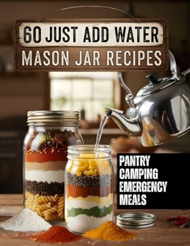 60 Just Add Water Mason Jar Meals: Easy Homestead Pantry Recipes for Camping, Emergency Food Prep, and Long-Term Storage (Prepper & Survival Meals Guide) (Pantry Solutions) by Made Mouthy