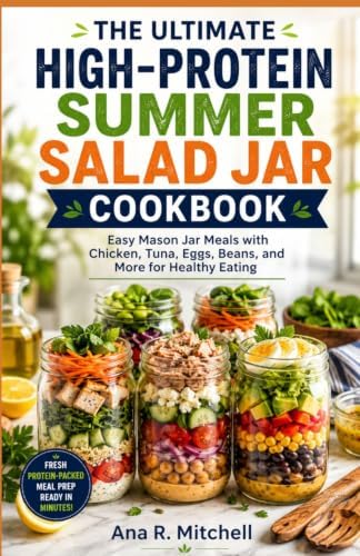 THE ULTIMATE HIGH-PROTEIN SUMMER SALAD JAR COOKBOOK: Easy Mason Jar Meals with Chicken, Tuna, Eggs, Beans, and More for Healthy Eating by Ana R. Mitchell