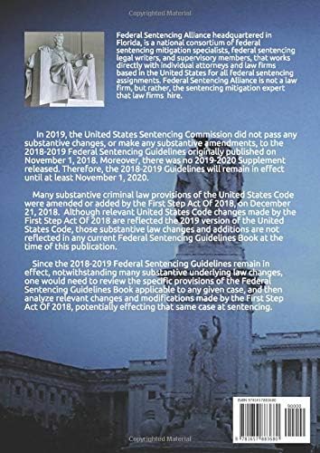 2020 EDITION OF THE FEDERAL SENTENCING GUIDELINES 2018-2019, UNITED STATES SENTENCING COMMISSION by Federal Sentencing Alliance