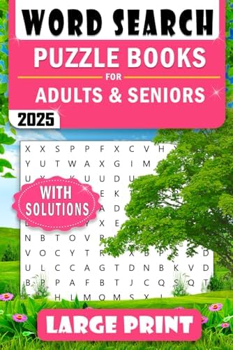 Word Search Puzzle Books for Adults & Seniors Large Print: Stress Relief and Anti-Eye Strain with Solutions, Challenging Word Find Puzzles to Have Fun and Relax. by Karl H.Publishing