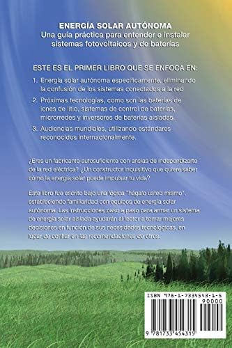 Energía solar autónoma: Una guía práctica para entender e instalar sistemas fotovoltaicos y de baterías (Spanish Edition) by Joseph P O'Connor