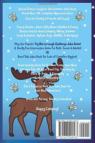 Try Not to Laugh Challenge Summer Camp Joke Book: for Kids! Funny Camp Jokes, Puns, Riddles, Knock-knocks, Fun Sleep Away Camp Gift, LOL Camping Stuff, Fun Camping Games for Girls, & Boys! by Howling Moon Books