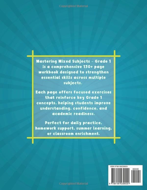 Mastering 1st Grade Mixed Subject Workbook: First Grade Math & Reading Workbook, Summer Bridge Kindergarten to First Grade , K-1 Writing and Logic ... Workbook 6-7 (Bright Scholars 1st Grade) by Bright Scholars