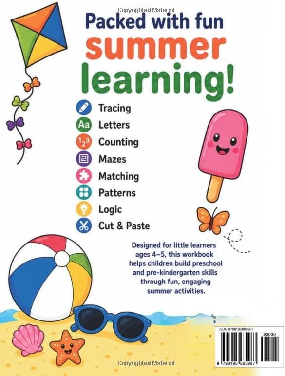 Summer Activity Workbook for Kids Ages 4–5: Easy Games & Activities for Fun Summer Learning by Annette J. Jackson