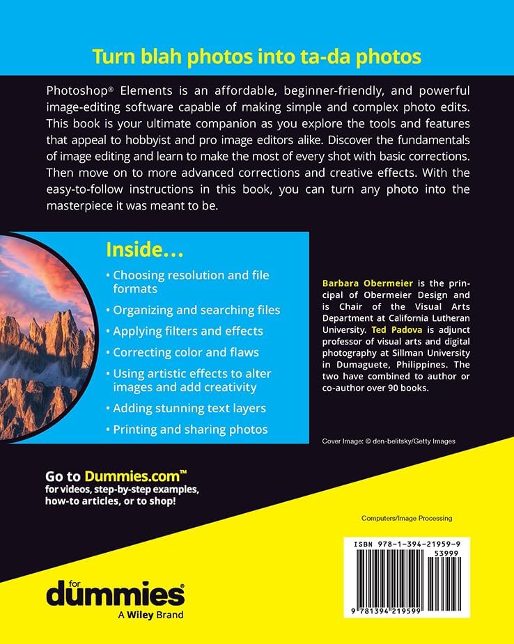 Photoshop Elements 2024 For Dummies (For Dummies: Learning Made Easy) by Barbara Obermeier