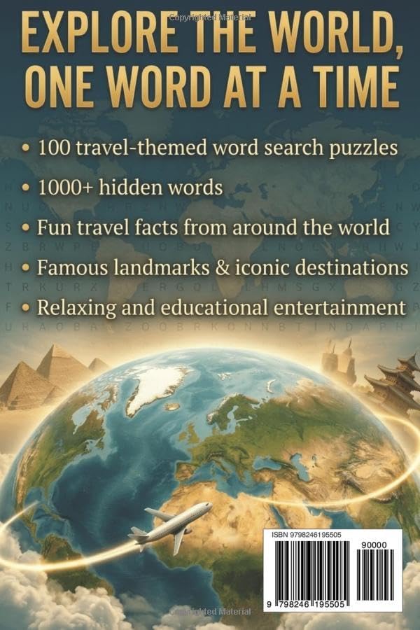 The Ultimate Travel Word Search Puzzle Book for Adults, Seniors and Teens: Large Print Word Search Puzzles Featuring 1000+ World Travel Attractions • ... • A Thoughtful Gift for Travel Lovers by Aris Setti