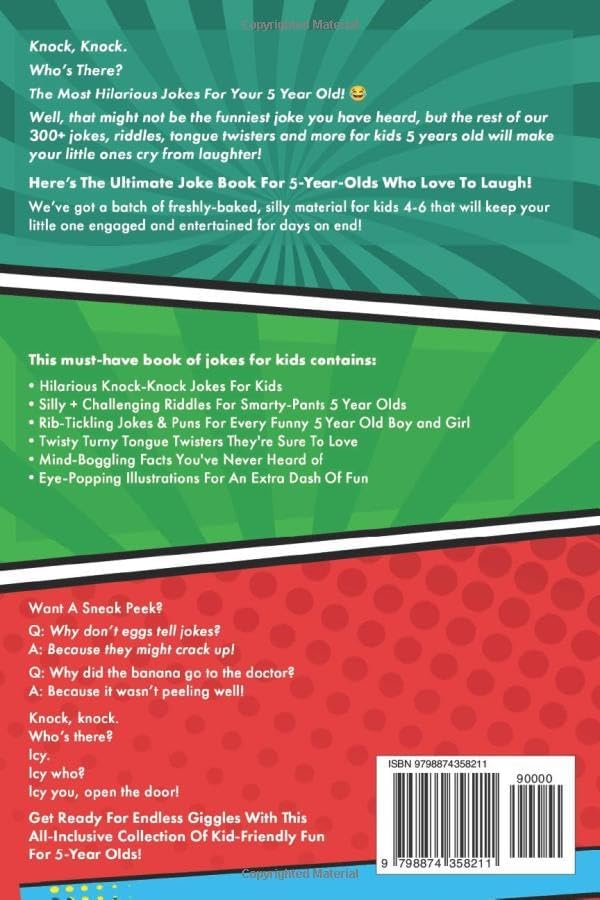 Hilarious Jokes For 5 Year Old Kids: An Awesome LOL Gag Book For Young Boys and Girls Filled With Tons of Tongue Twisters, Rib Ticklers, Side Splitters, and Knock Knocks by Hayden Fox