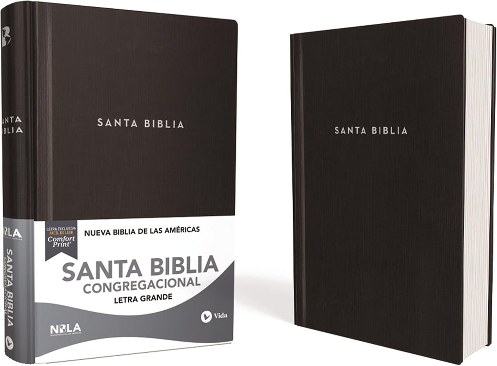 NBLA, Santa Biblia, Congregacional, Tapa dura, Negro, Comfort Print (Spanish Edition) by NBLA-Nueva Biblia de Las Américas
