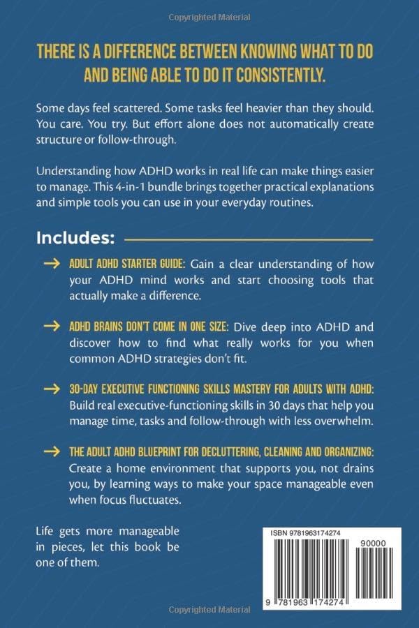 Overcoming Adult ADHD Challenges Series - 4 Books in 1: A Complete Guide To Understanding Your Neurodivergent Brain, Strengthening Executive ... And Thriving In Relationships And At Work by Amy Harper