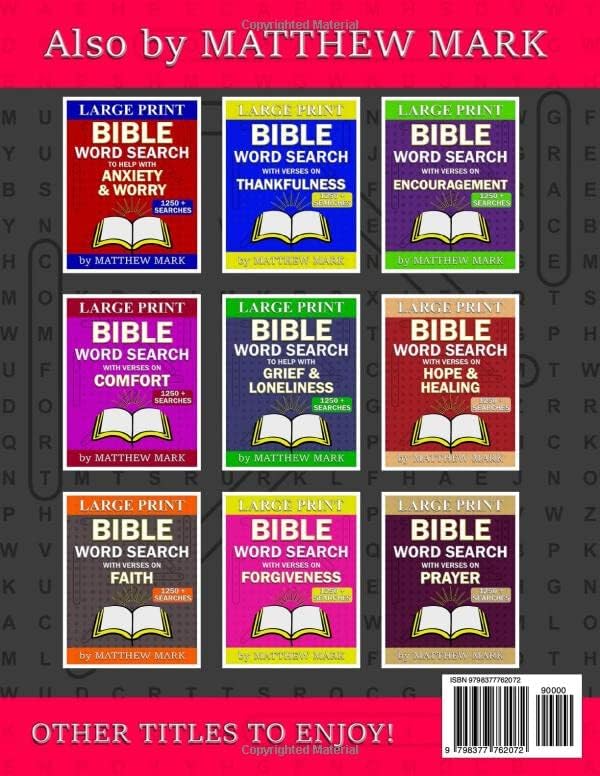 Large Print Bible Word Search – with Verses to Help Depression (Large Print Bible Word Searches) by Matthew Mark