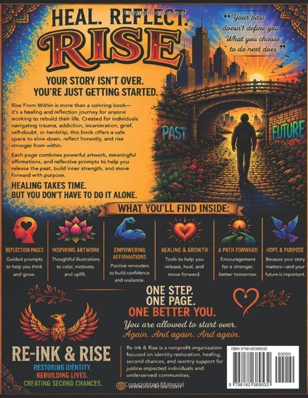 Rise From Within: Healing Through Art: A Therapeutic Coloring Journey by Rigo Gonzalez