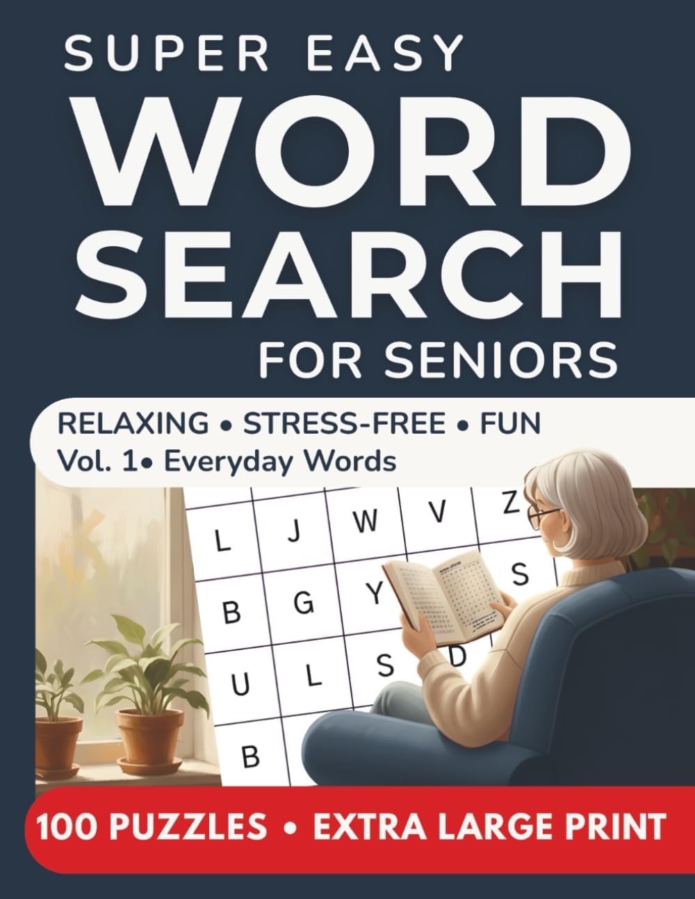 Super Easy Extra Large Print Word Search for Seniors: Vol. 1 – Everyday Words: Relaxing Puzzle Book for Seniors and Families | Fun Brain Games for Memory, Focus, and Calm (Large Print Books) by The Meadow Shelf