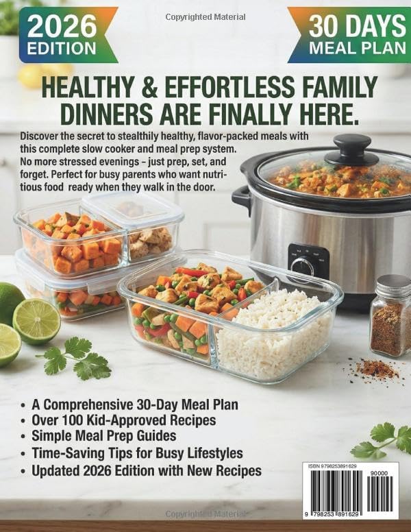 Stealth Health Slow Cooker Meal Prep Cookbook: For Busy Families Who Want Nutritious, Flavor Packed Dinners Ready When They Walk in the Door by Evelyn Montgomery