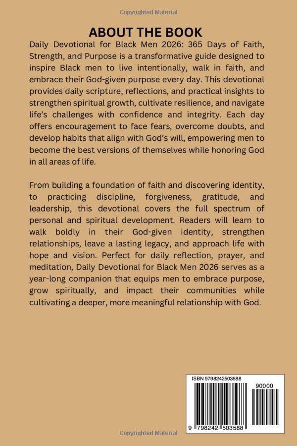 Daily Devotional for Black Men 2026: 365 Days of Faith, Strength, and Purpose by Elijah A. Justice