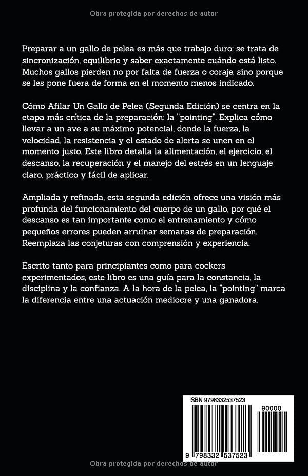 Cómo Afilar Un Gallo de Pelea (Segunda Edición) (Spanish Edition) by Sabong Culture and Art