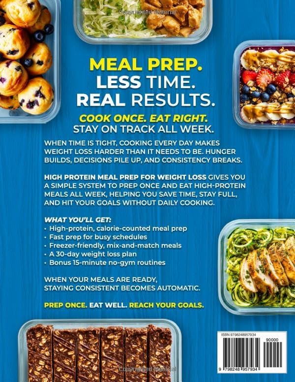 High Protein Meal Prep Cookbook for Weight Loss: 101 Slimming and Delicious Low-Carb Make-Ahead Recipes for Easy Weight Loss Without Giving Up Flavor (High Protein Made Easy) by Sarah Collins