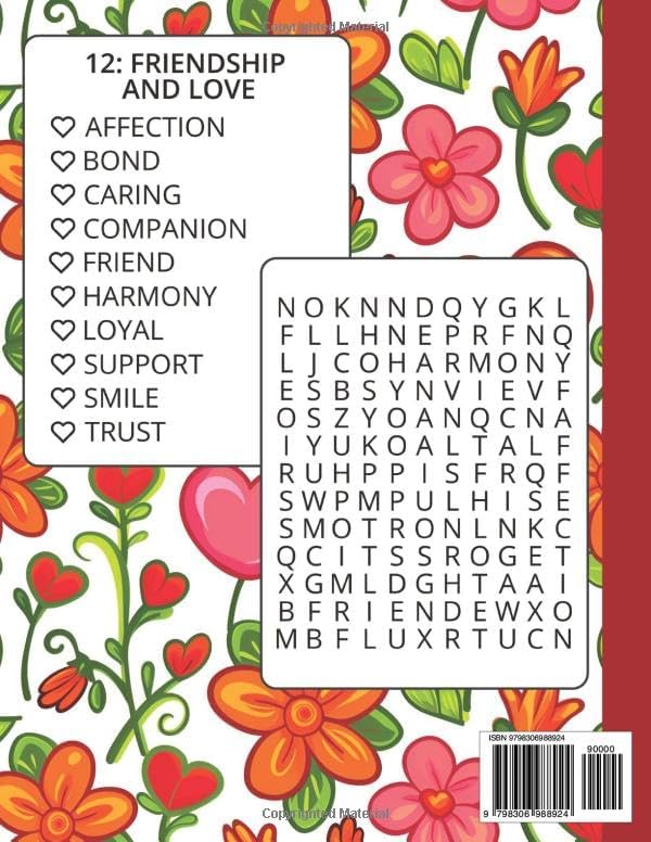 Valentine's Day Word Search Extra Large Print 50 Font Size: Jumbo Word Find Book For Seniors and Adults. 50 Romantic Themed Puzzles with Solutions. by J van der Walt