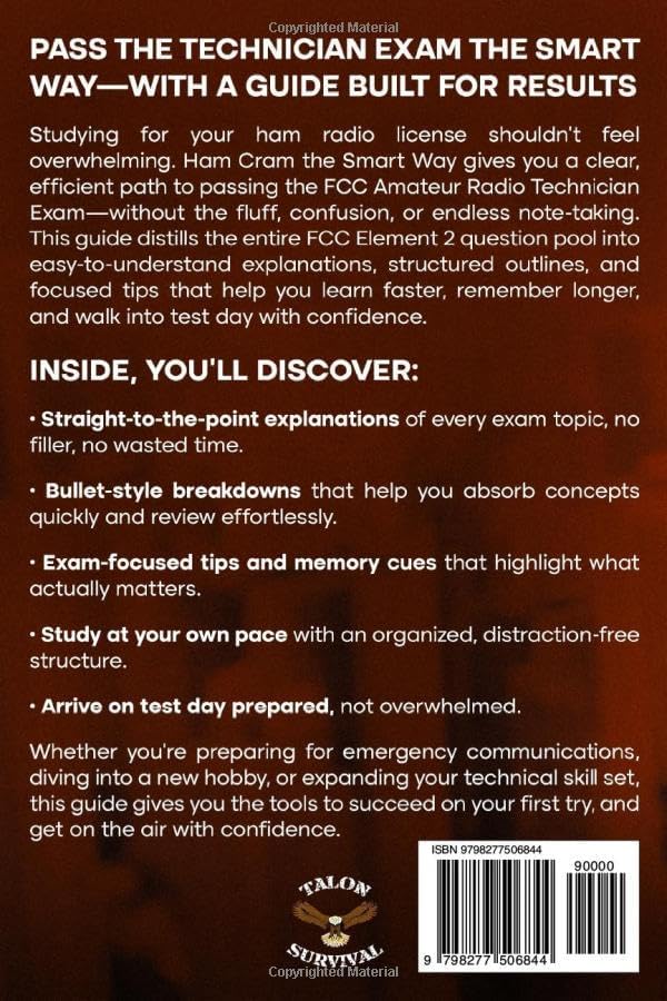 Ham Cram the Smart Way: The Fast-Track Study Guide for the Technician Class Amateur Radio Exam by Talon Survival