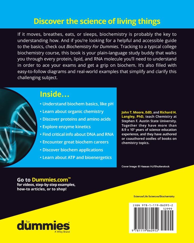 Biochemistry For Dummies by John T. Moore
