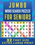 Jumbo Word Search Puzzles for Seniors: 32 Font Size Extra Large Print. 50 Themed Word Search with Solutions & Very Big Letters. by PiElle Publishing
