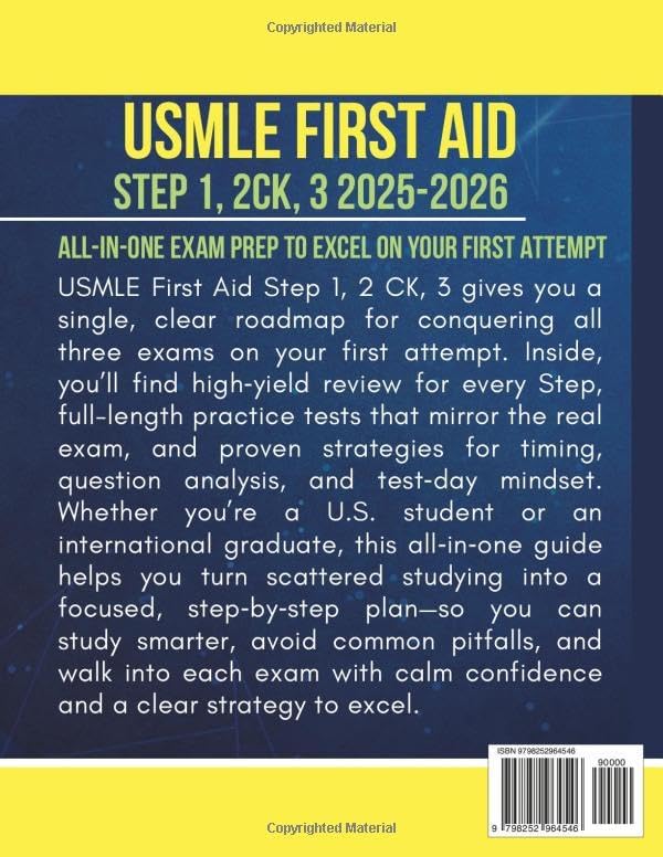 USMLE First Aid Step 1, 2ck, 3 2026-2027: All-in-One Exam Prep to Excel on Your First Attempt with Full-Length Practice Tests, Strategies, and a comprehensive review by ExamCrush Publication