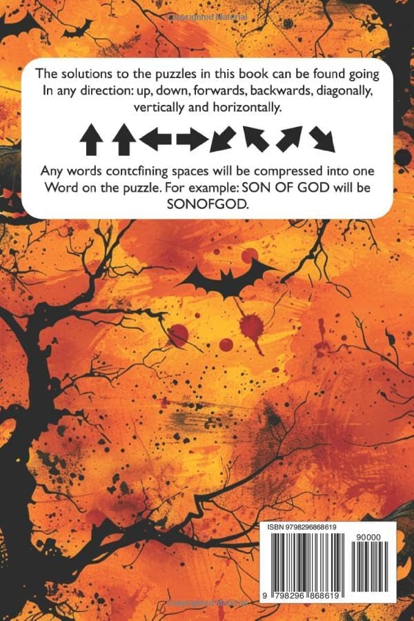 Halloween Word Search Puzzles For Adults Large Print: 2100+ Words, Fun & Spooky Themed Word Find Puzzle Book For Seniors, Autumn Word Searches With Solutions by Orion Puzzling
