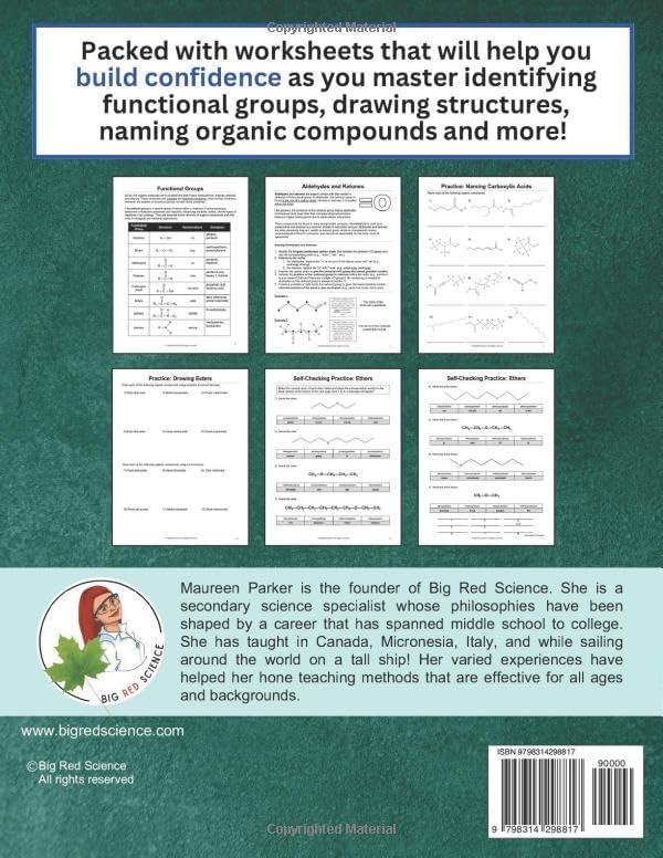 Introduction to Naming in Organic Chemistry: A Chemistry Workbook with Answers: 450+ Organic Molecules to Practice Naming and Drawing (High School Chemistry Workbooks) by Maureen Parker MSc