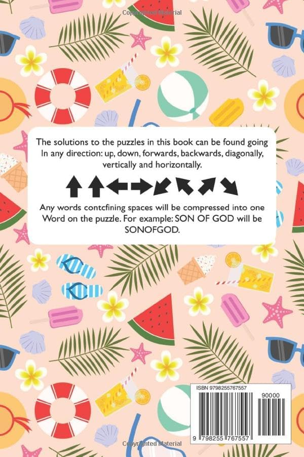 Summer Word Search Puzzles For Adults Large Print: 2400+ Words, Relaxing Beachside Fun Themed Word Find Puzzle Book For Seniors And Teens, Summer Holiday Activity Book With Solutions by Orion Puzzling