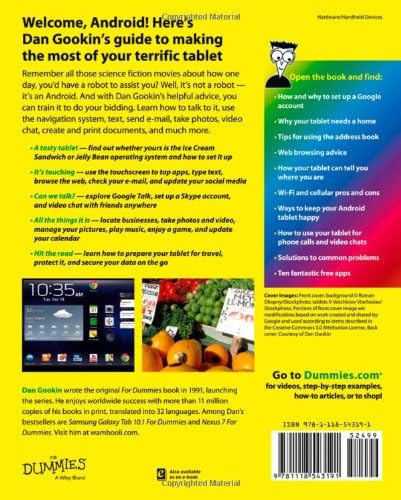 Android Tablets For Dummies by Dan Gookin