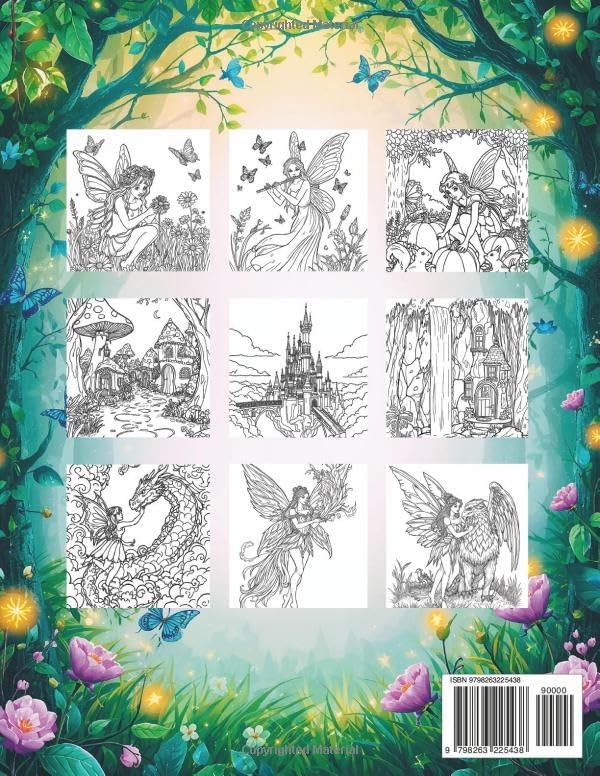 Enchanted Realms Of Fairyland: Relaxing Fairy Magic And Fantasy Worlds Coloring Book by Sketch Wave Studio