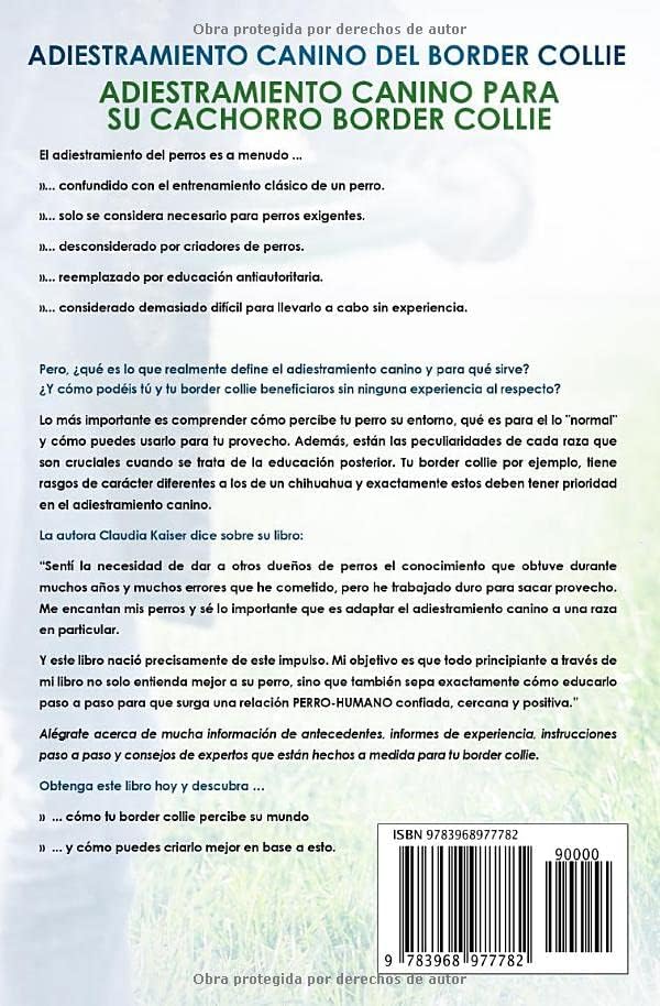 Adiestramiento canino del Border Collie: Adiestramiento canino para su cachorro Border Collie (Spanish Edition) by Claudia Kaiser
