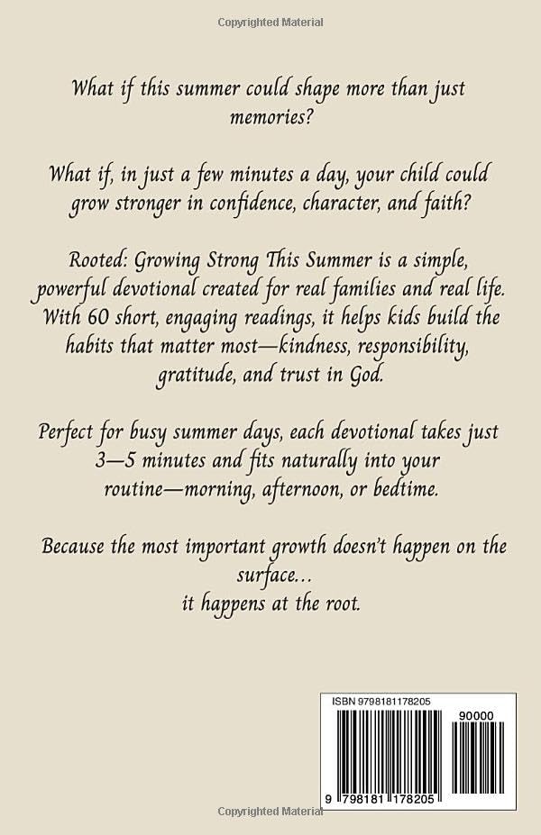 Rooted - Growing Strong This Summer: Summer Daily Devotional | Family Devotional for Each Day | 3 - 5 Minute Reading | Great Gift for the Whole Family (Rooted Devotional Series) by Laura Bennett