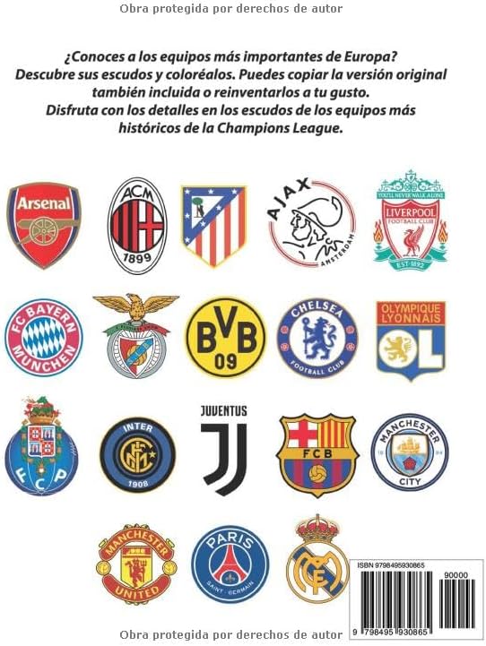 Escudos de la champions league para colorear (Spanish Edition) by Alberto Navarro