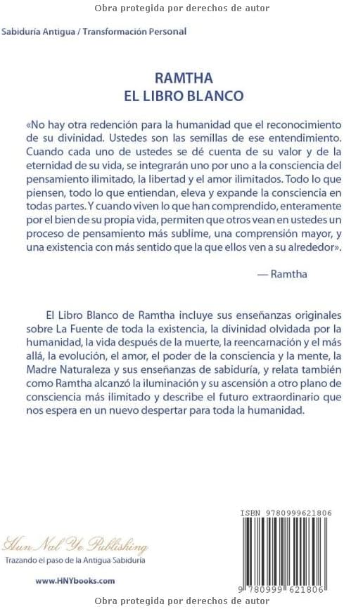 El Libro Blanco: Nueva edicion 2018 corregida y aumentada de Editorial Hun Nal Ye Publishing - Edicion Especial en Tapa Dura (Spanish Edition) by Ramtha