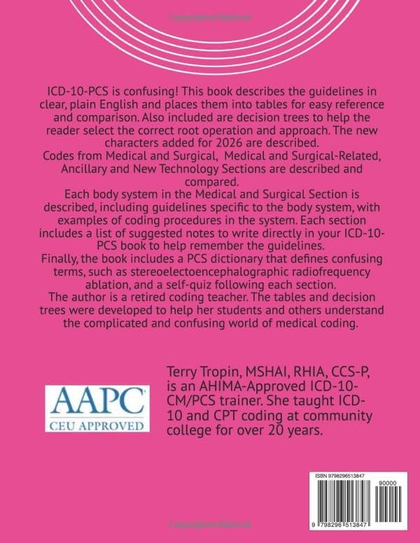 ICD-10-PCS Coding Guidelines Made Easy: 2026 (Medical Coding Made Easy) by Terry Tropin